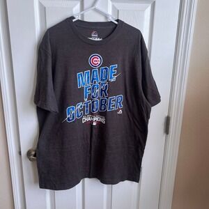 Majestic Chicago Cubs T-Shirt MLB Baseball‎ Made For October XL